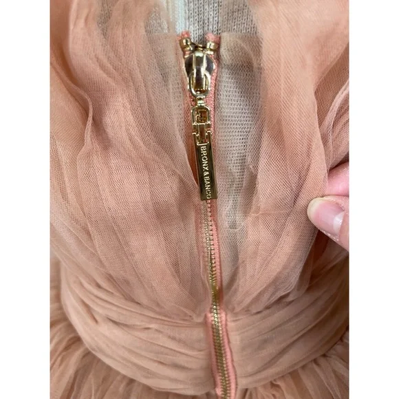 Bronx and Banco Anna Tiered Tulle Strapless Pink Maxi Dress Size Small -  conticontadores.com.br